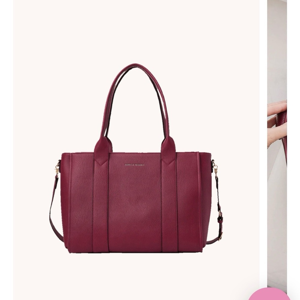 Poppy & Peonies Multitasker Tote Bag in Berry